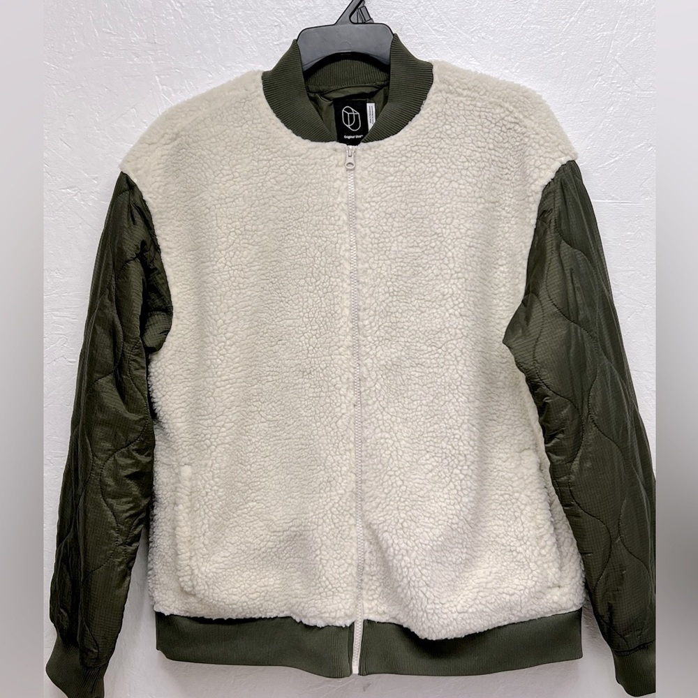 𝅺ADULT Casual Fit Full-Zip Bomber Jacket - Green